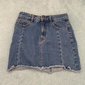 Denim mini skirt
